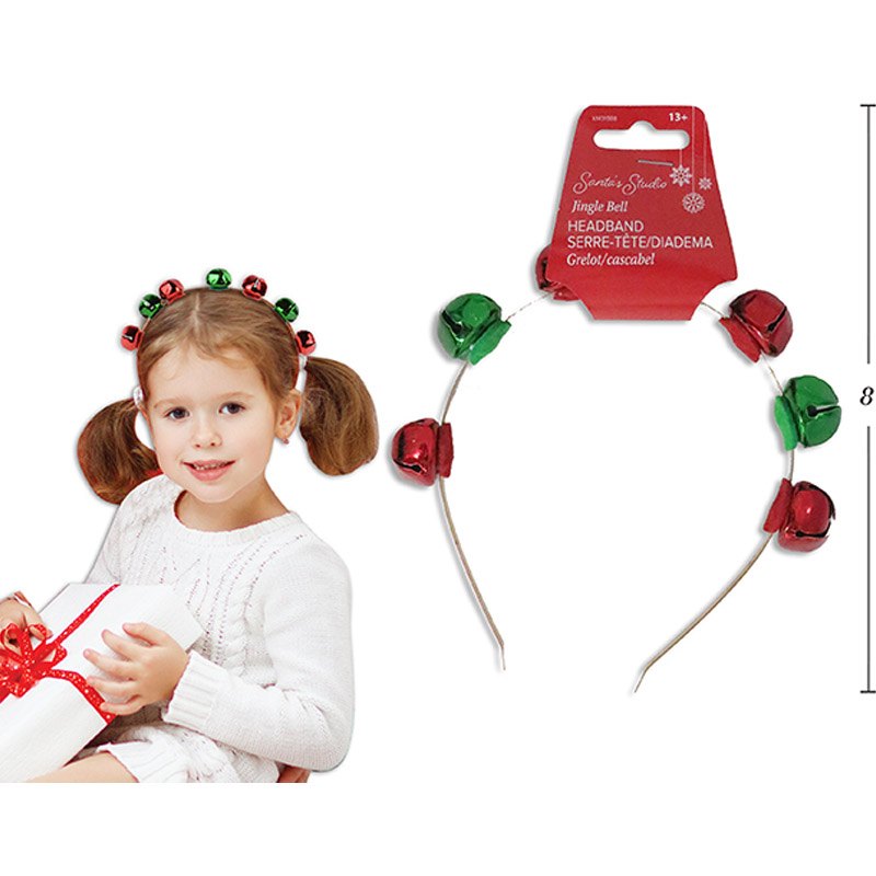 Christmas Headband Jingle Bell 25mm Bell 15.5x16cm