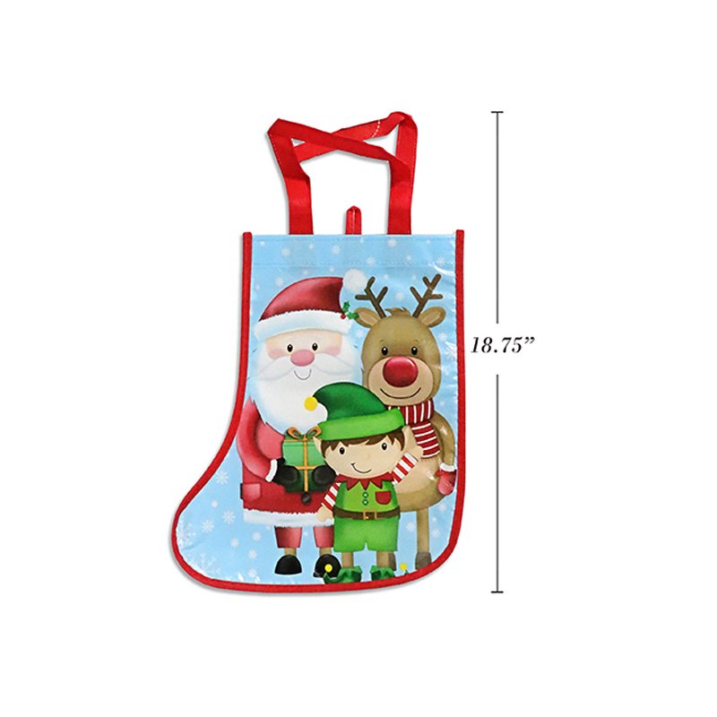 Christmas Non-Woven Stocking Bag 33x28cm 2 Assorted
