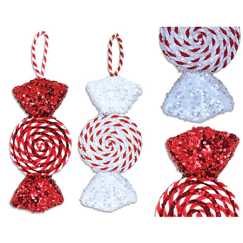 Christmas Confetti Candy Ornament 9.5x21cm 2 Assorted