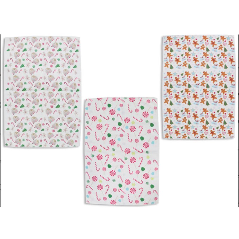 Christmas Tea Towel 60x40cm 3 Assorted