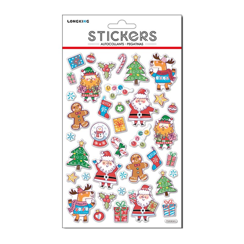 Christmas Sticker Laser 2 Assorted 20.8x14cm