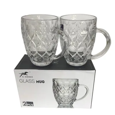 Glass Beer Mug 2P 350ML 9.2X13CM