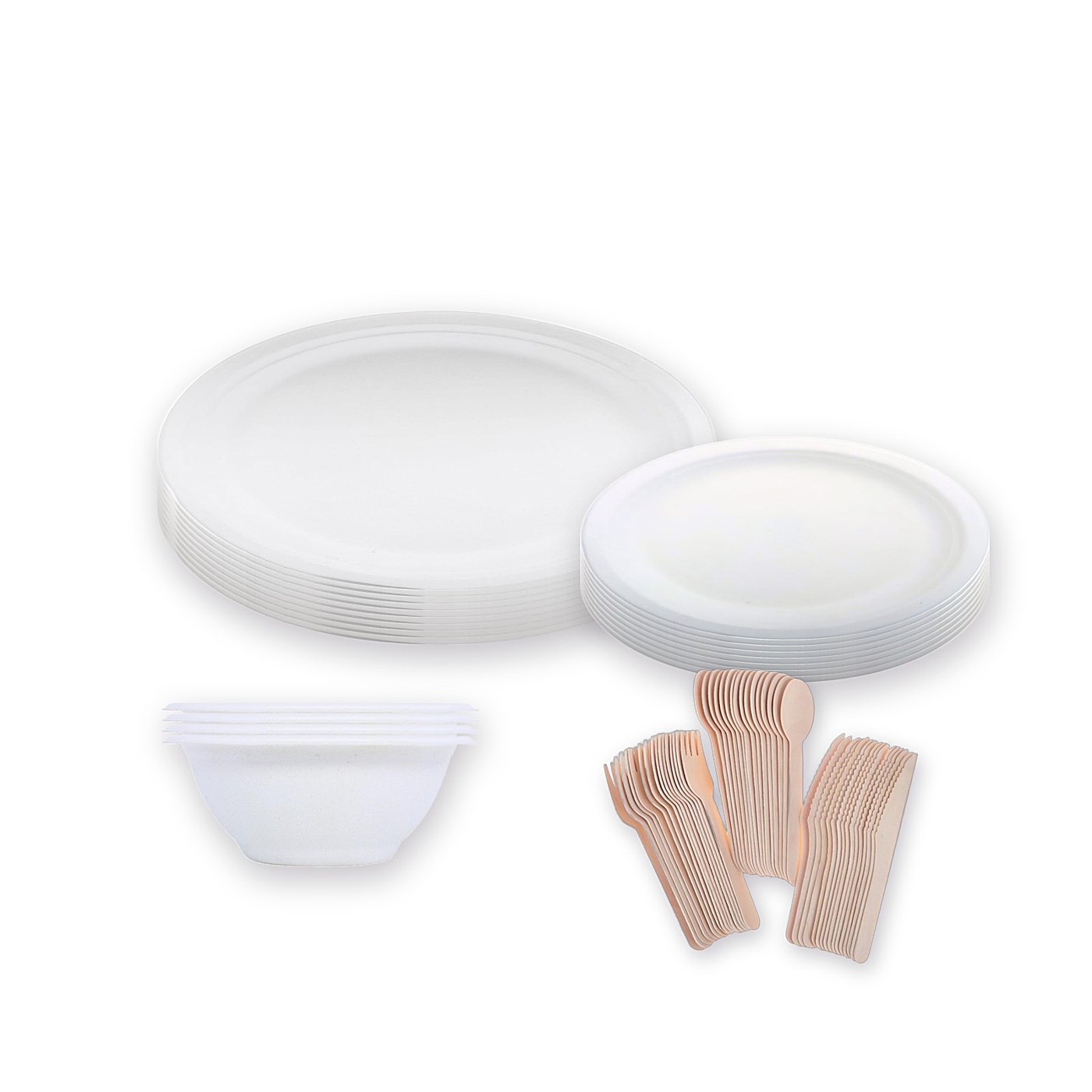 Eco Party Tableware Kit (Serves 48, 294 Pieces) — photo 4 of 5