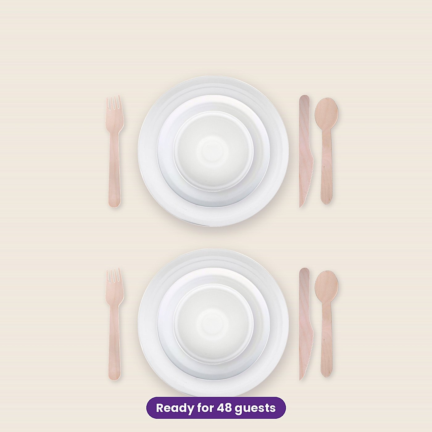 Eco Party Tableware Kit (Serves 48, 294 Pieces) — photo 3 of 5