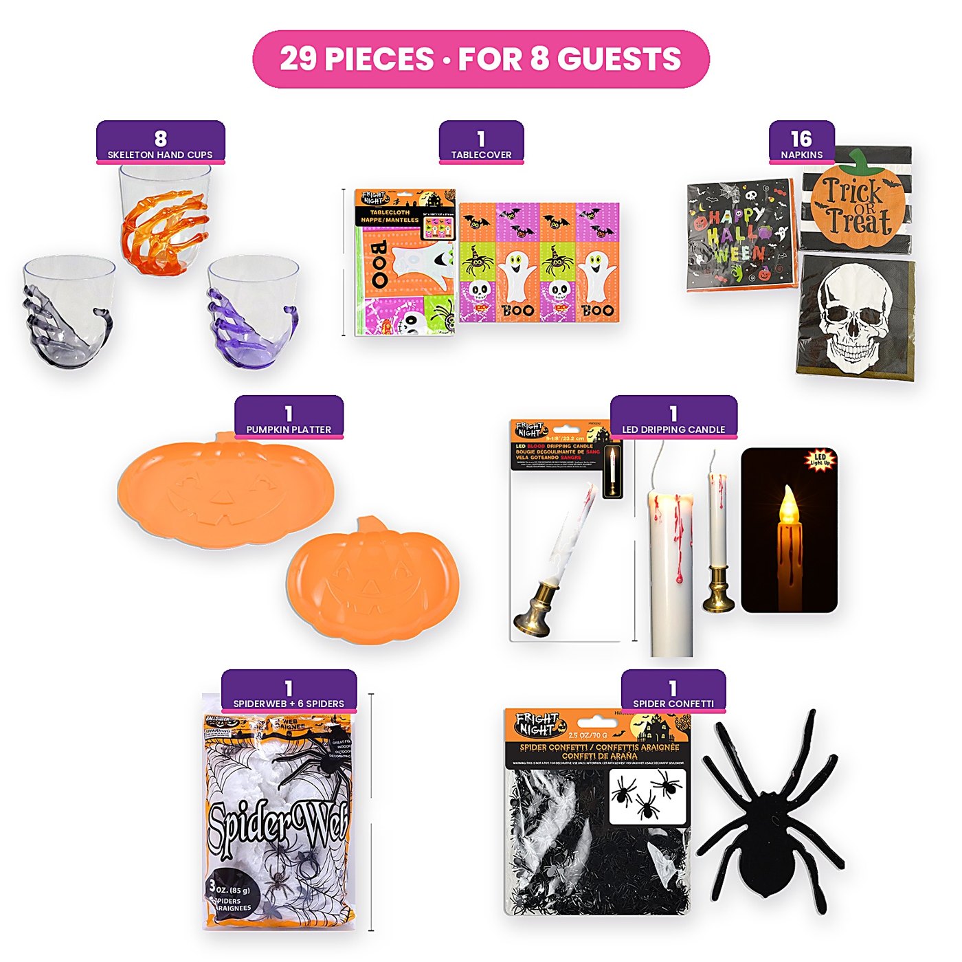 Halloween Spooky Party Table Kit (8 Guests)