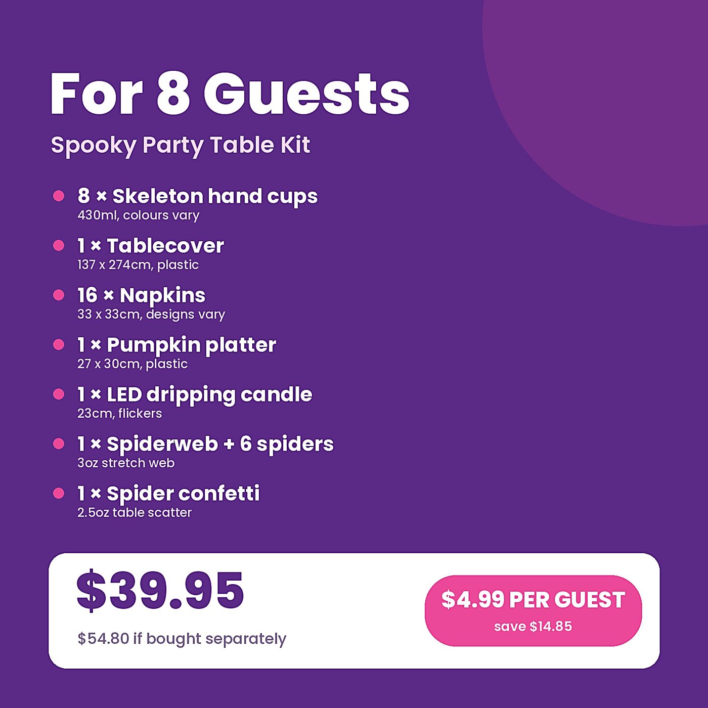 Halloween Spooky Party Table Kit (8 Guests) — photo 4 of 4