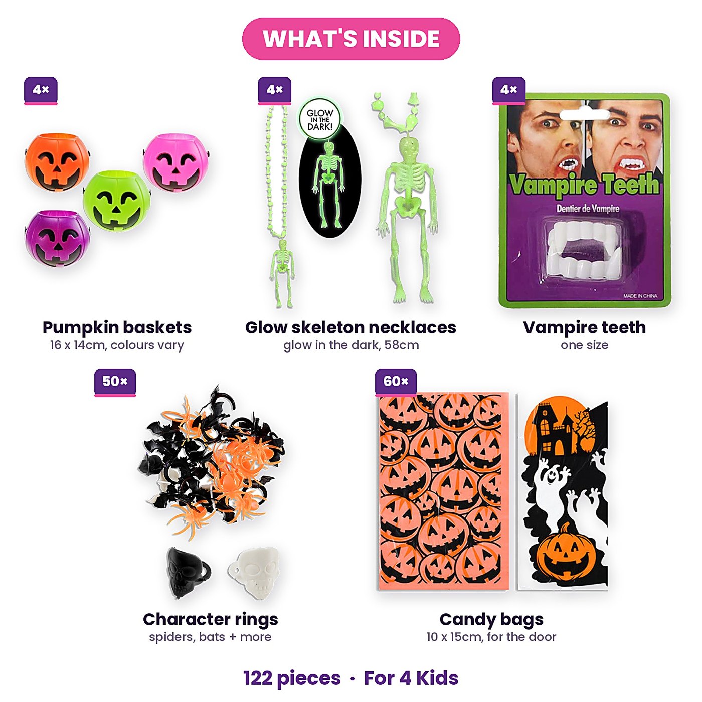 Halloween Trick-or-Treat Kit (4 Kids + Treat Bags) — photo 2 of 4