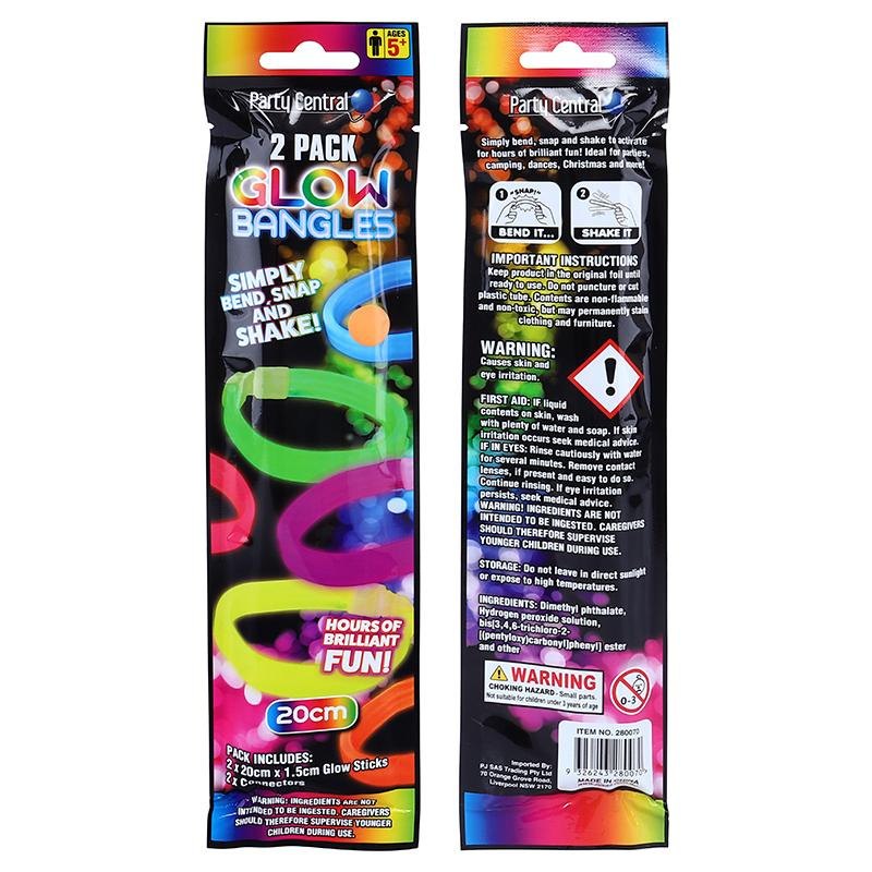 Glow Party Pack (Bracelets, Bangles, Glow Sticks, Whistle & Mask) — photo 3 of 7
