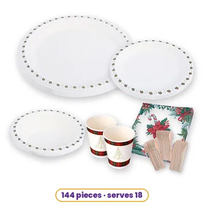 Christmas Table Kit (Serves 18, 144 Pieces)