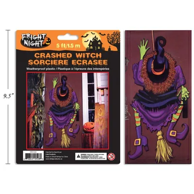 Halloween Door Cover Crashed Witch 122x79cm
