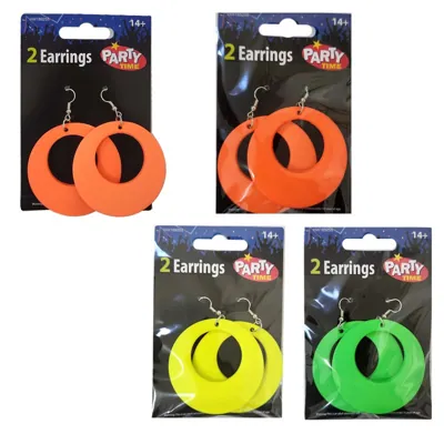 Halloween Party Earrrings Neon Colors