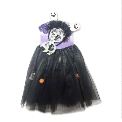 Halloween Costume Ghost Tutu & Headband & Glasses 30cmL