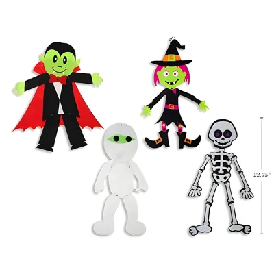 Halloween Felt Jointed Hanging Deco with Glitter 58cm