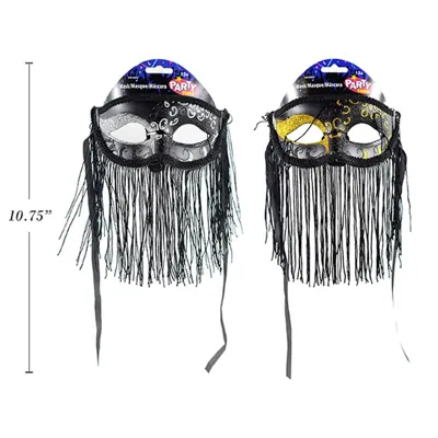 Halloween Fringed Masquerade Mask.