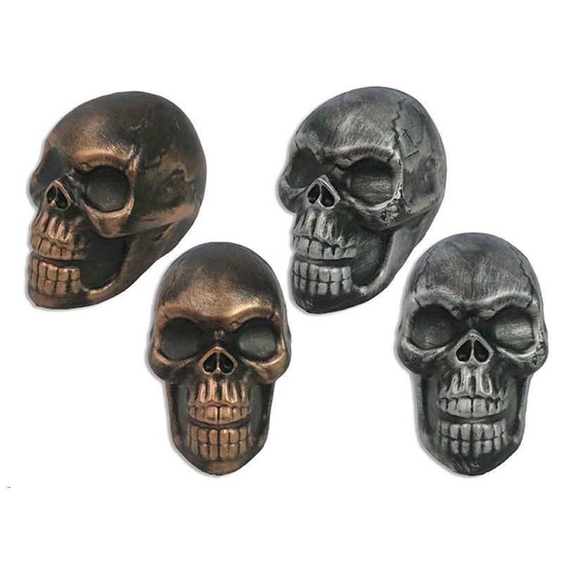 Halloween Metallic Skull Tabletop Decor 17.5x10.8cm Assorted Colours — photo 1 of 1