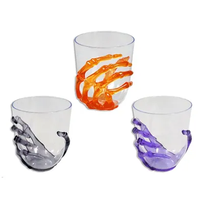 Halloween Skeleton Hand Plastic Cup 430ml 10x9cm