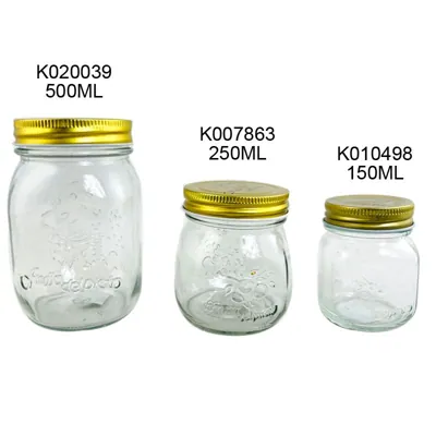 Glass Jar Aluminium Cap 6.5x8cm 150ml