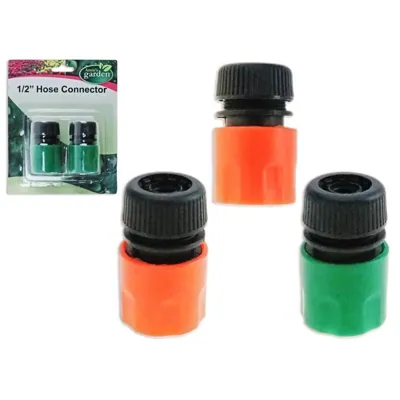 Garden Water Hose Connector 2pk 1/2" 5.5x3.3cm