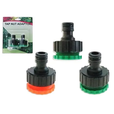 Garden Water Tap Nut Adaptor 2pk 3/4-1" 3.7x4.4cm