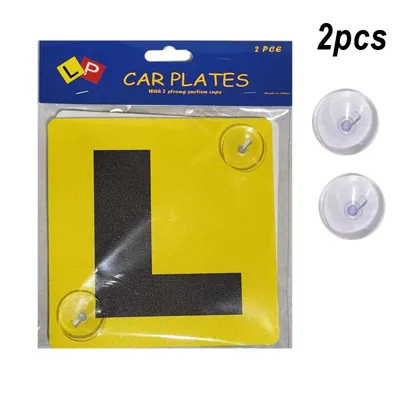 Car Plates L 2pc with Suction