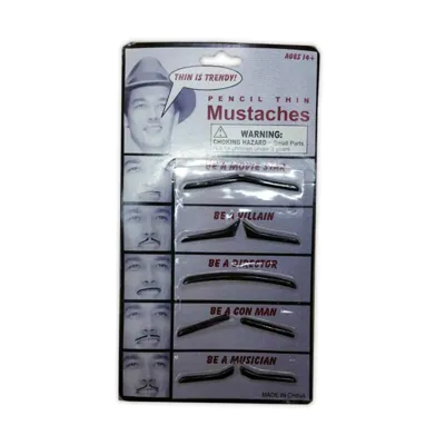 Party Mustache Pencil Thin 5pk