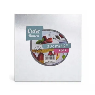 Foil Cake Board Sqr 2PCE 30CM/2mm