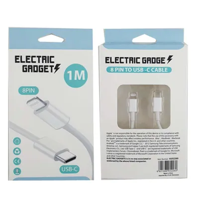 Electrical USB Cable 8PIN TO Usb-c 1m