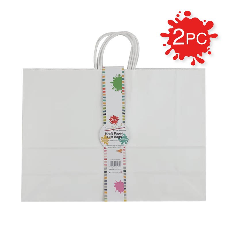 Gift Bag Kraft White PK2 42X13X31CM — photo 1 of 1