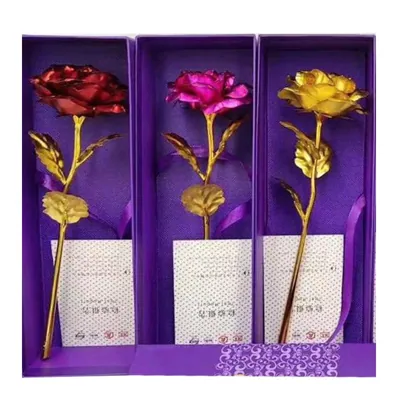 Flower Rose "24K Gold" in Gift Box 37x10x6.5cm