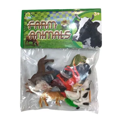 Toy Animals Farm Animals 12pc 3-7CM