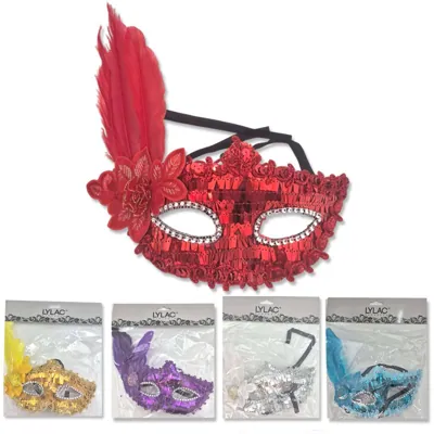 Party Mask Sequins with Feathers