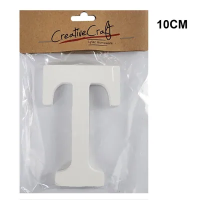 Craft Wood Letters 10cm 1.2cm Thick "t"