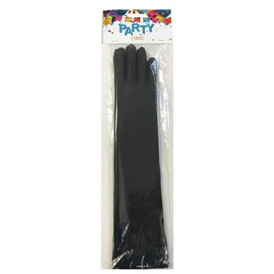 Party Gloves Long 42.5cm Black