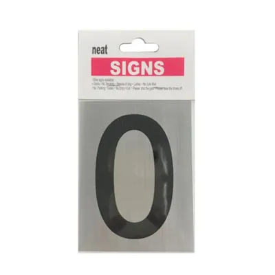 Sign Stick on Number "0" 8x10.5cm