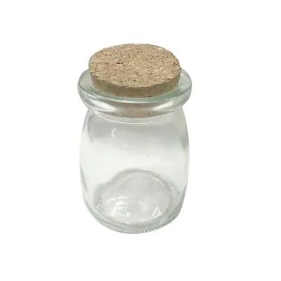 Glass Jar 100ml Cork 5X7.8CMH