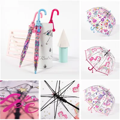 Rain Umbrella Transparent 60cm Unicorn