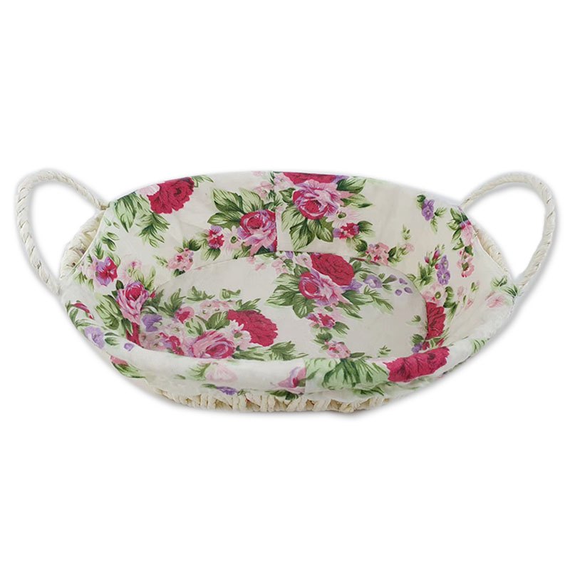 s/1 Basket with Lining Roses 27x20x8cm Oval — photo 1 of 1