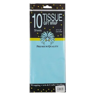 10pc Tissue Paper 50.8x66cm L.blue