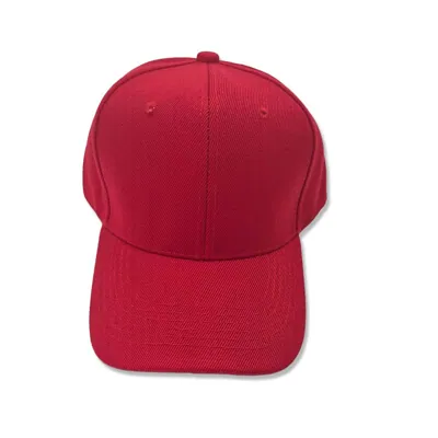 Baseball Cap Red Cotton