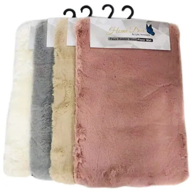 Floor Mat - Faux Rabbit Wool 38X58CM 4COLS