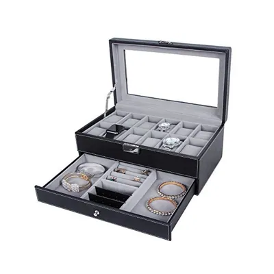 Watch Box with Jewelry Drawer 12WATCH