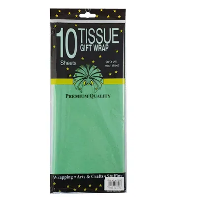 10pc Tissue Paper 50x66cm L.green