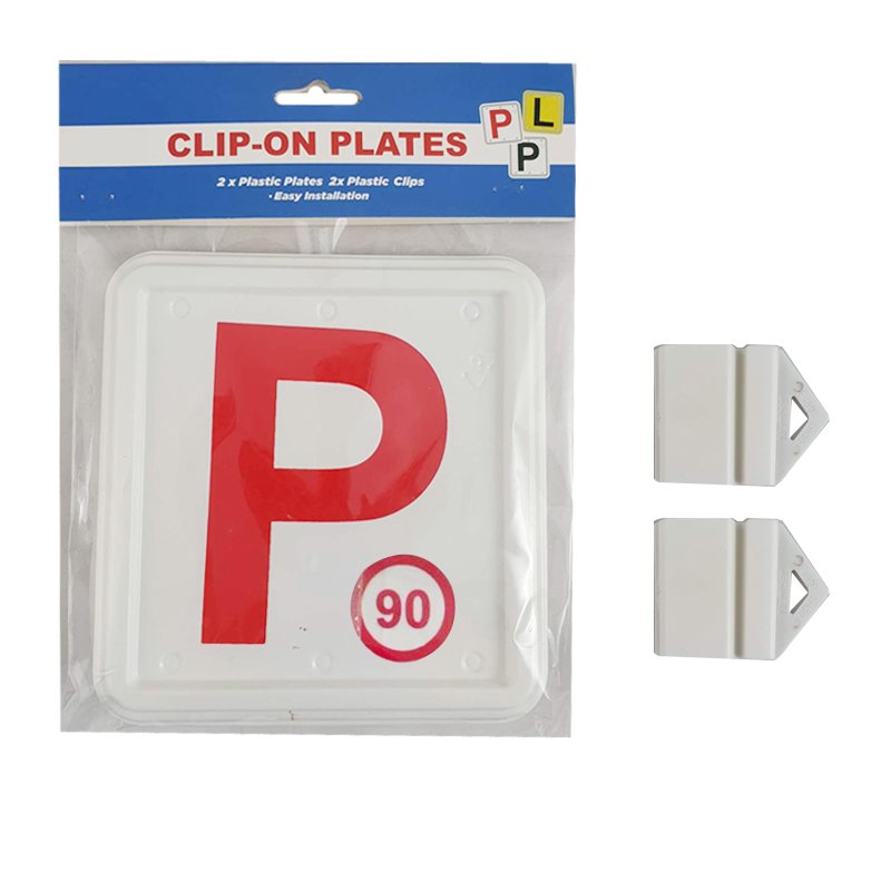 Car Plates 2pc with Clips Nsw Red P — photo 1 of 1
