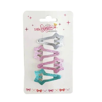 Kids Hair Set Hair Clips 4pc Glitter