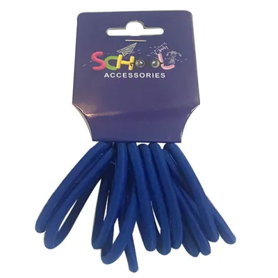 School Blue Hair Bands 12pc