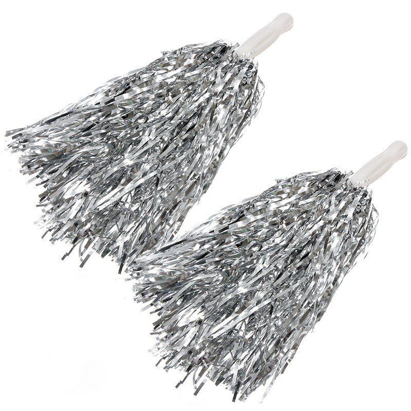 Party Pom-poms 2pc Silver — photo 1 of 1