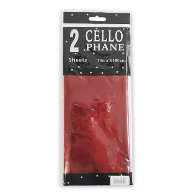 Cello Wrap 2pc 70x100cm Red