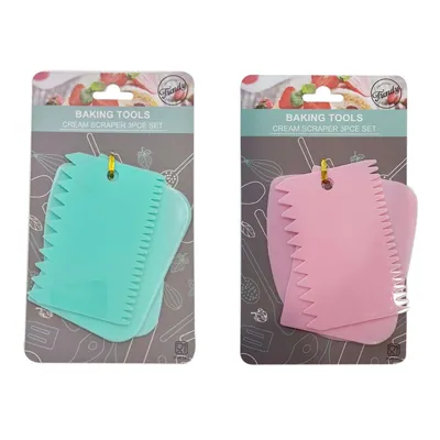 Baking Cake Cream Scraper 3pc Set 8x11cm