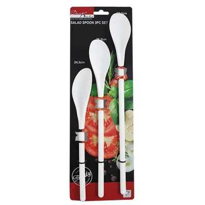 PP Salad Spoon 3pc Set 24.5/28.5/33.2cm