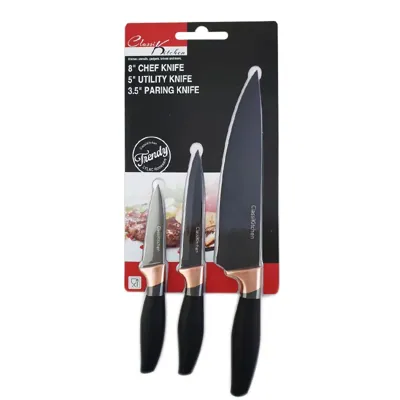 Kitchen Knife Premium Set 3PCE 8"/5"/3.5" Chef/Utility/Paring Knife